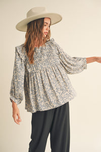 Floral Ruffle Blouse