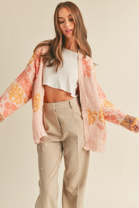 Fuzzy Floral Cardi