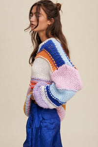 Mixed Knit Crochet Sweater