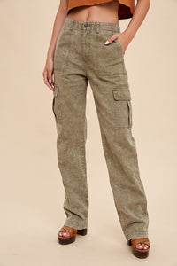 Stonewashed Cargo Pants