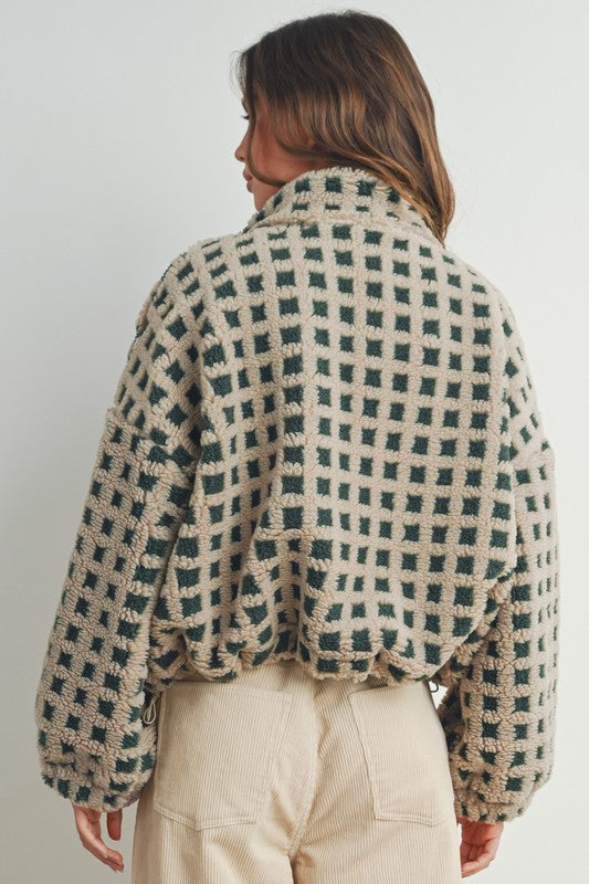 Checkered Sherpa Jacket