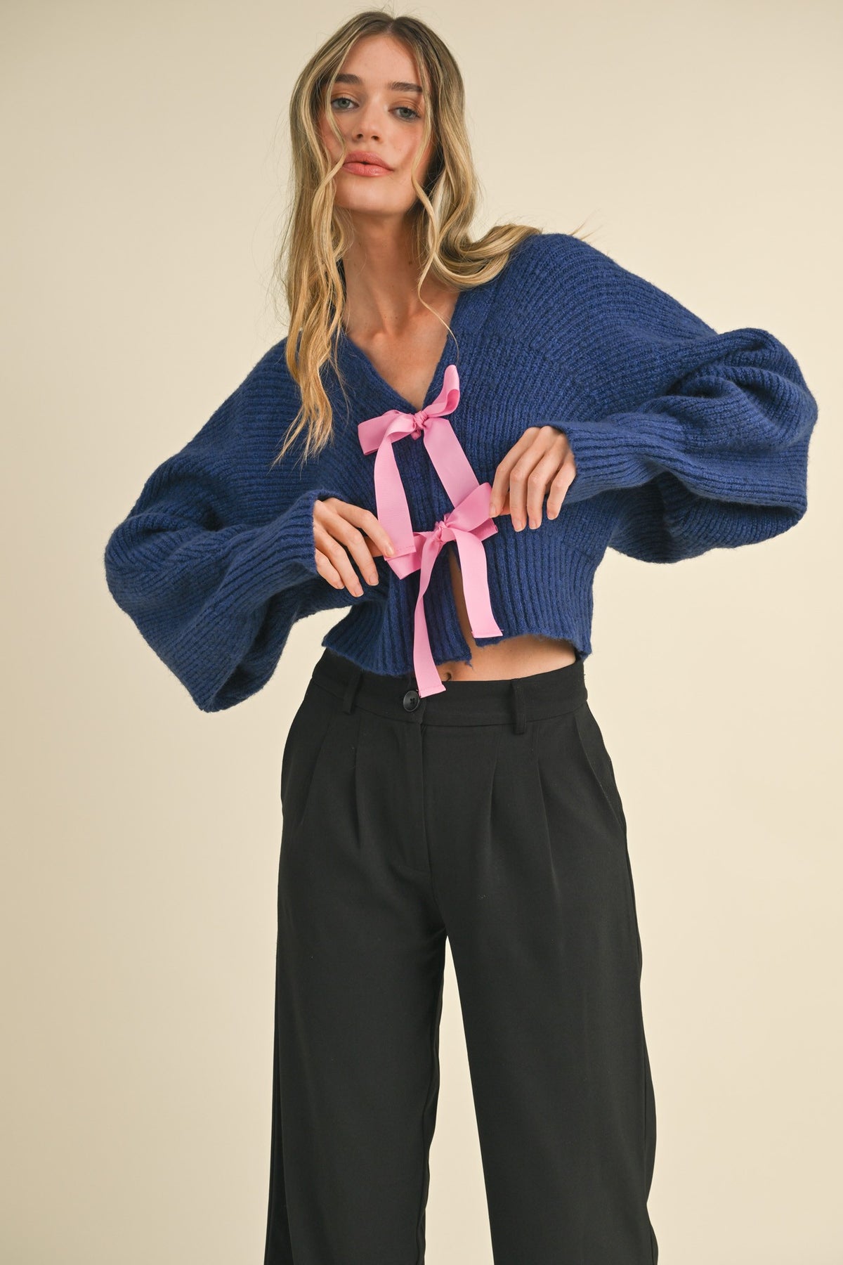 Bow Cropped Cardi