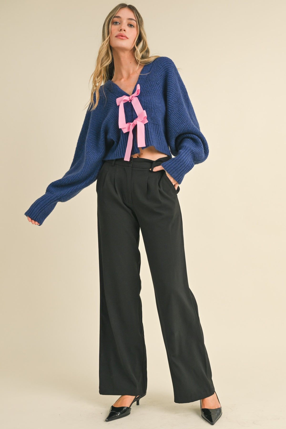 Bow Cropped Cardi