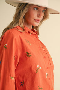 Floral Embroidery Blouse