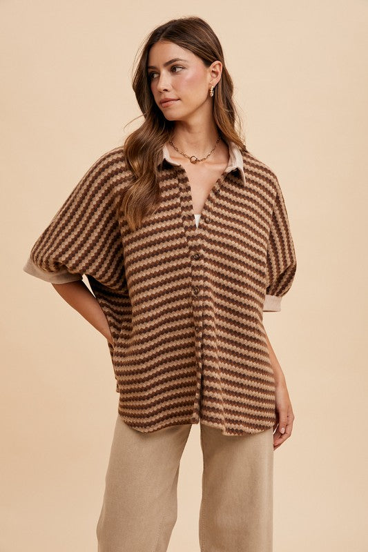 Knit Oversized Blouse