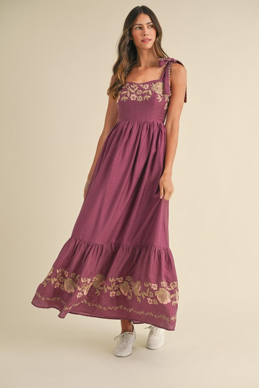 Plum Tiered Maxi Dress