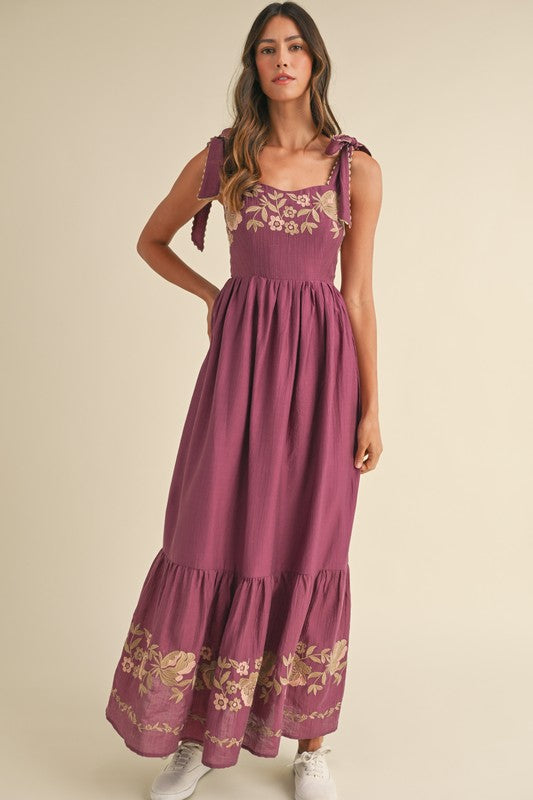 Plum Tiered Maxi Dress