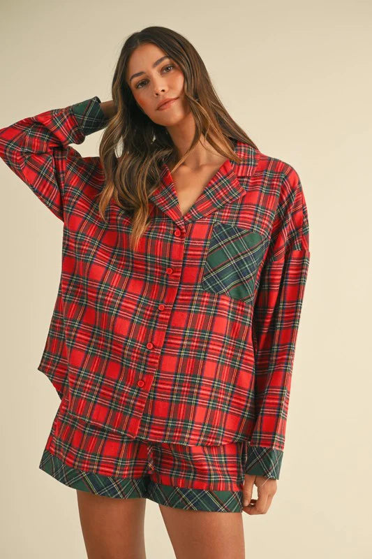 Plaid Pajama Set