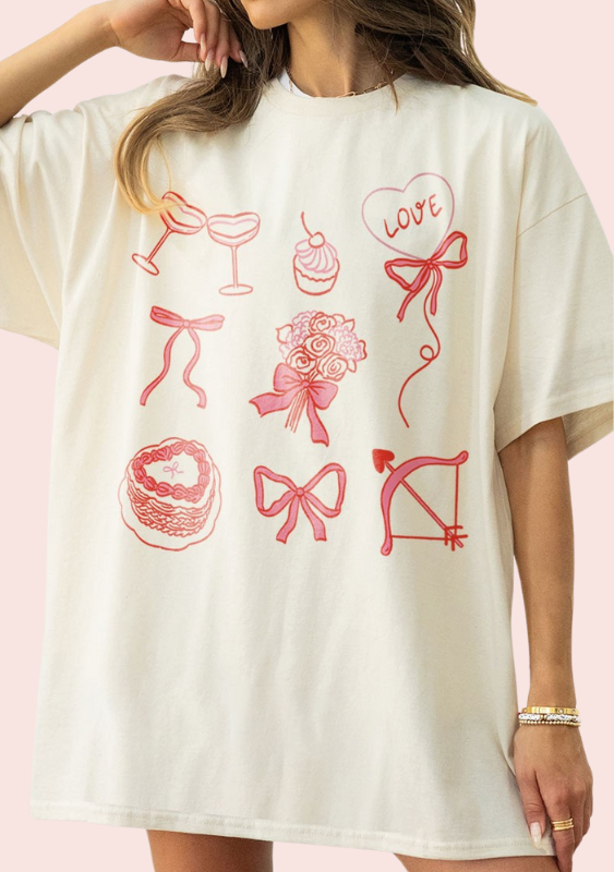 Valentine's Doodle Graphic Tee