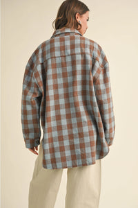 Grid Pattern Shacket