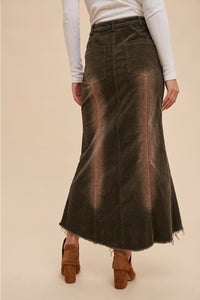 Corduroy Midi Skirt