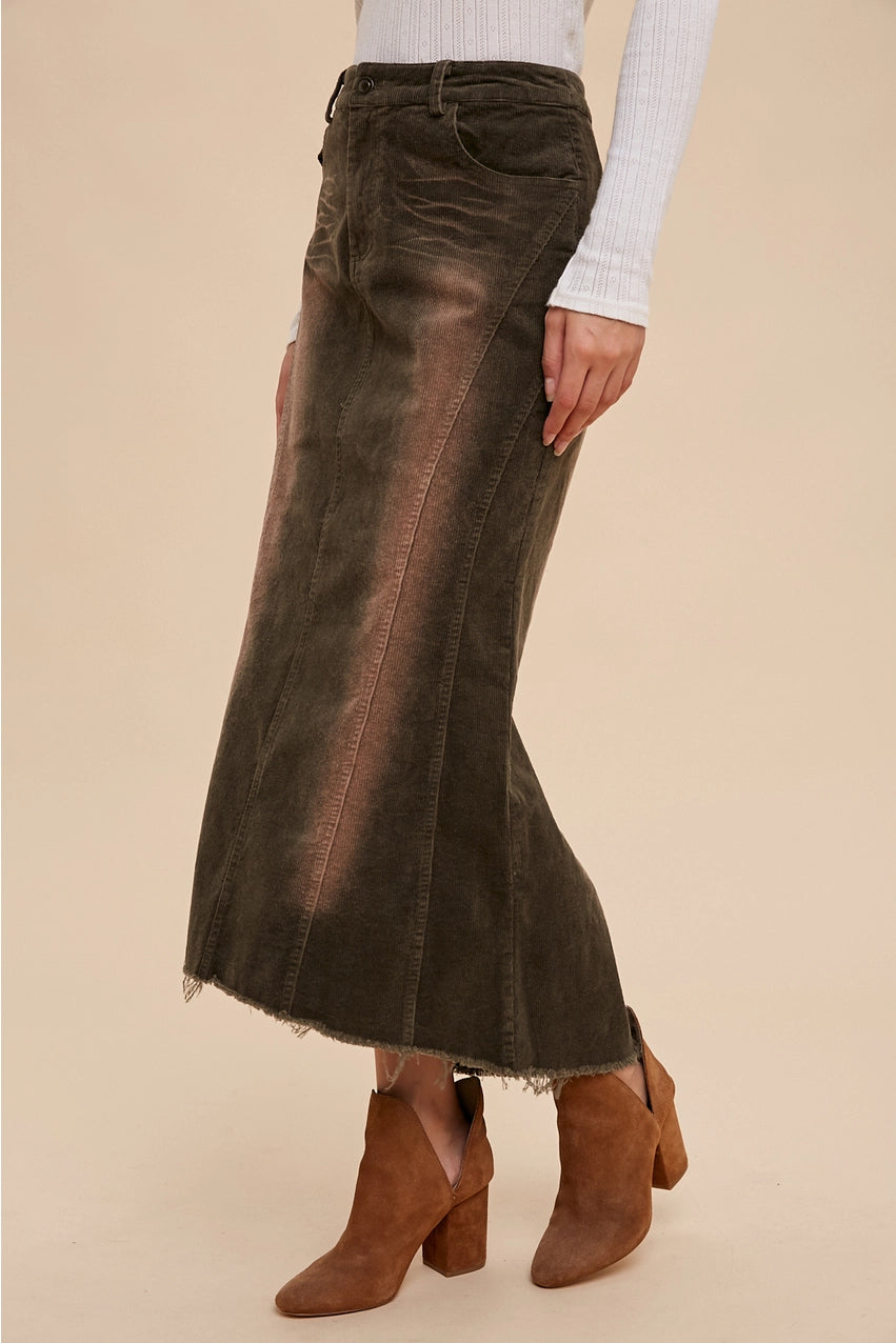 Corduroy Midi Skirt