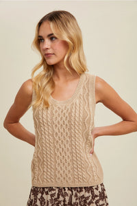 Cable Knit Sweater Tank