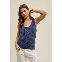 Cable Knit Sweater Tank