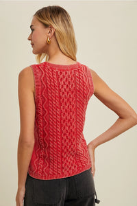 Cable Knit Sweater Tank